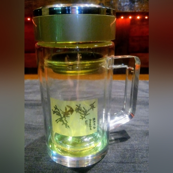 Art glass unique portable drinking ware, thermos and strainer. - Picture 9 of 14